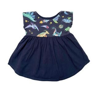 Ballistic Stitches Handmade Space Dinosaurs Tunic Size 2T